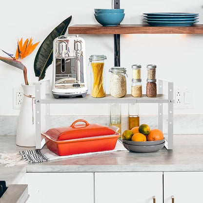 Across-Star Expandable Cabinet Shelf Organizer Rack, Stackable Kitchen Counter - Image 2