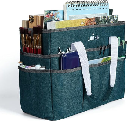 JJRING Craft Organizer Tote Bag, Large Art Storage Caddy by JJRING