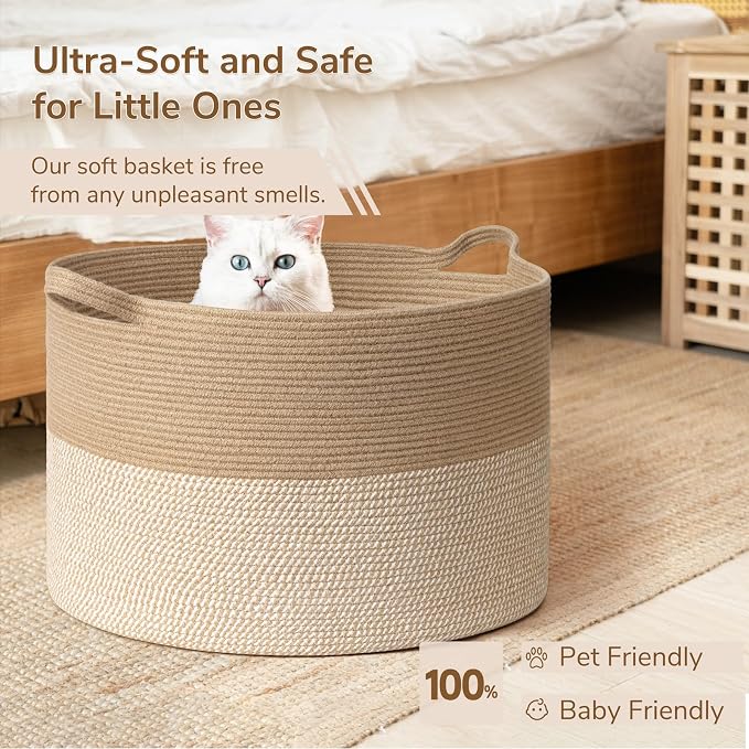 INDRESSME 115L Extra Large Woven Baskets - Image 5