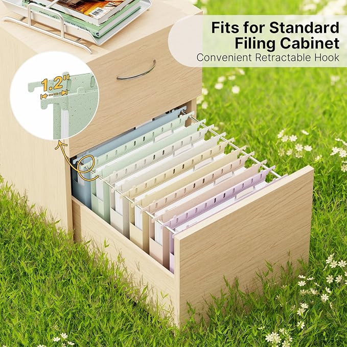 Wheat Straw Plastic Hanging File Folder Letter Size, 12 Pack Extra Capacity - Image 3