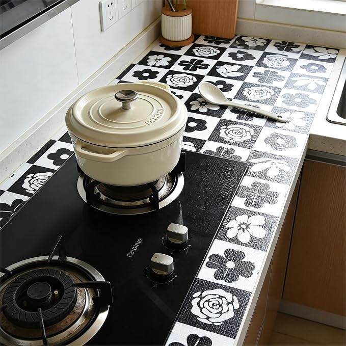 Drawer and Shelf Liner for Kitchen Cabinet, Non Adhesive Anti-Slip Double Layer - Image 2