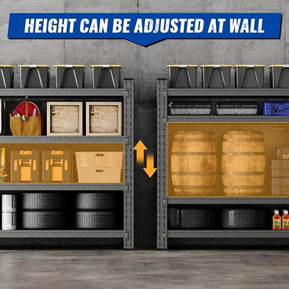 BYNSOE 77" W Storage Shelves 9000lbs Garage Metal Shelving Heavy Duty Garage - Image 4