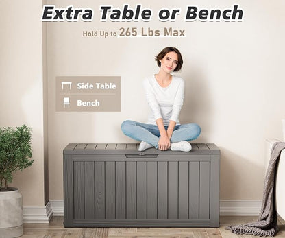 Outdoor Storage Box, Resin Deck Boxes Indoor and outdoor, Waterproof Storage - Image 5