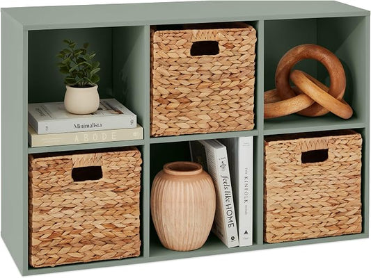 Best Choice Products Kids Bookcase 6-Cube Storage Organizer, 11in Shelf Opening by Unknown