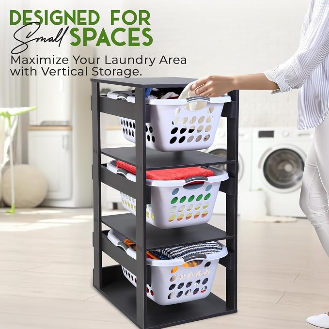 Laundry Basket Holder Shelf - Image 4