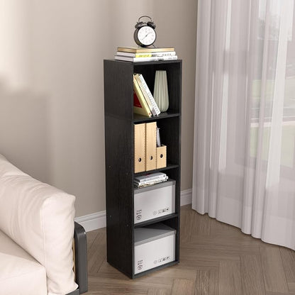 Wooden 4 Cube Storage Organizer, 4 Tier Storage Cubes Storage Display Cubby - Image 2
