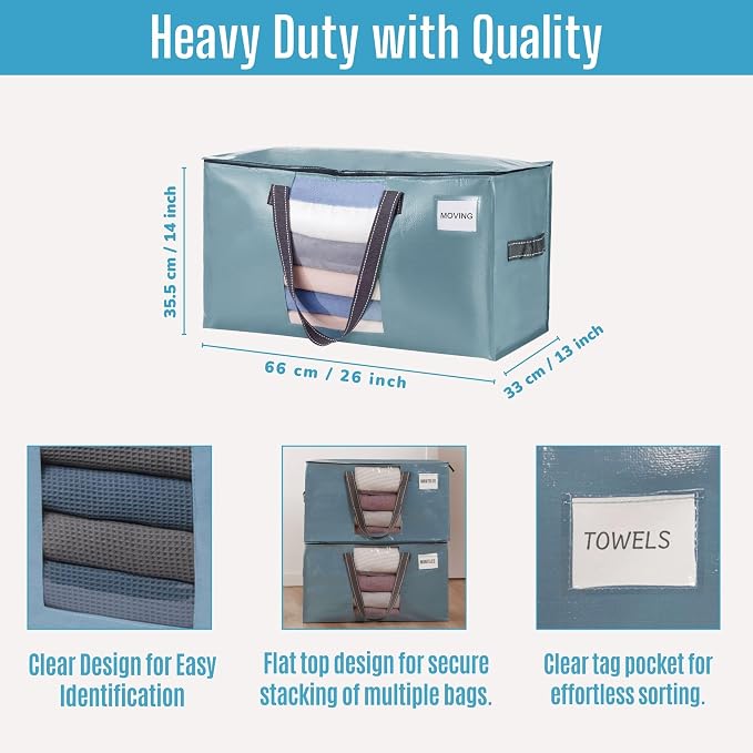 VENO 8 Pack Moving Bags, Comforter and Blanket Storage Bags - Image 2
