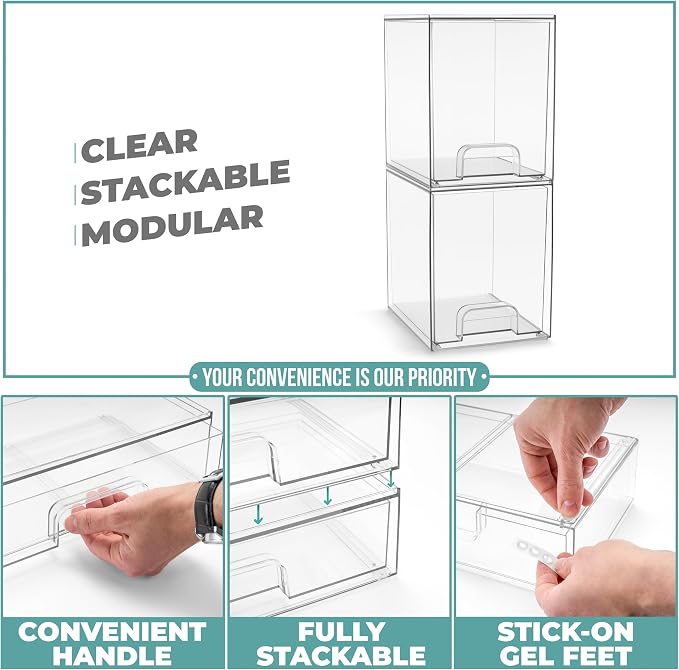 Sorbus Acrylic Storage Containers - Image 5