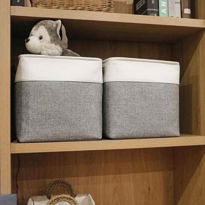 Collapsible Fabric Storage Cubes 11x11 Cube Storage Bins, 4 Pack Closet Baskets - Image 7