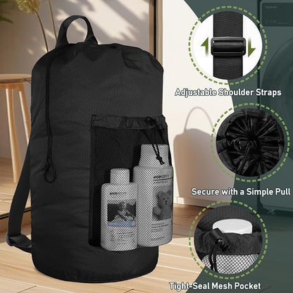 Laundry Bag Backpack, Large Travel Laundry Bags - Image 3