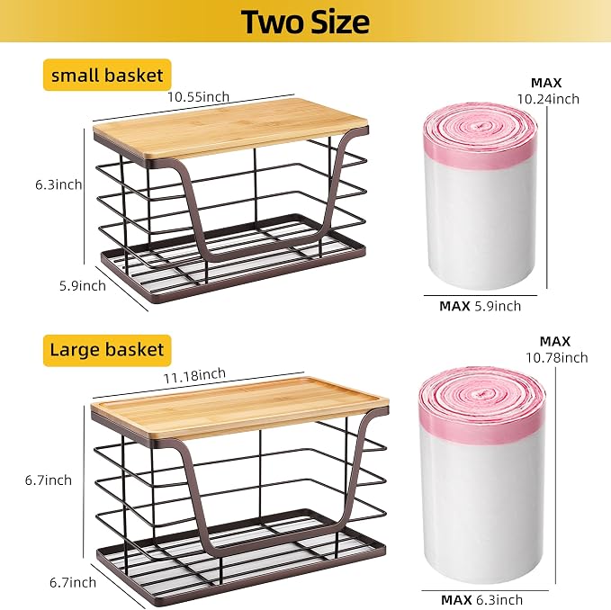 ALOCEO 2 Pack Stackable Wire Storage Basket - Image 3