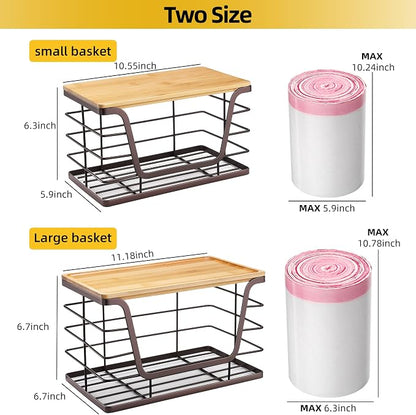 ALOCEO 2 Pack Stackable Wire Storage Basket - Image 3