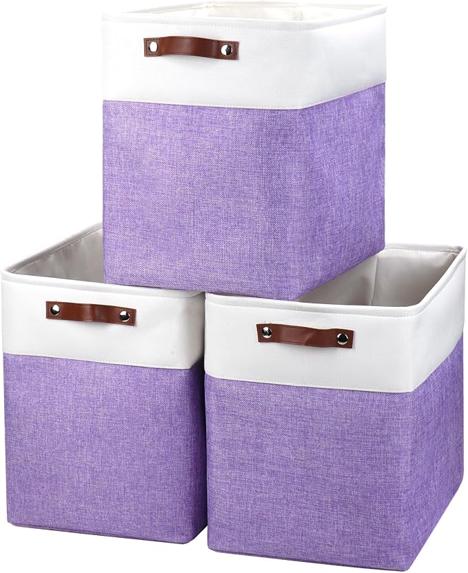 Large Fabric Storage Baskets | 50L Storage Bins, Decorative Linen Closet Baskets by Bagnizer