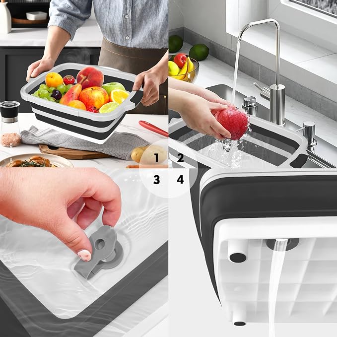 8L/16L BBQ Prep Tub with Cutting Board, Lid & Complimentary Mitts/Gloves – - Image 9