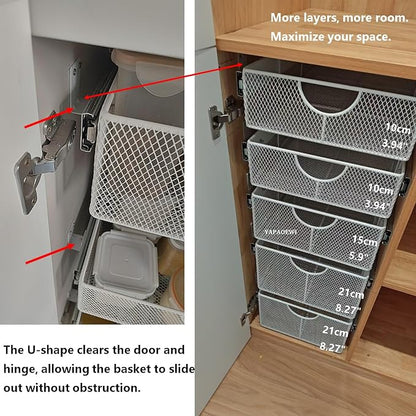 Pull Out Closet Drawer for Clothes | Sliding Wire Basket for Wardrobe Cabinets - Image 5