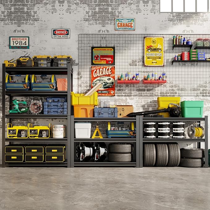 63''H Garage Shelving Heavy Duty, 1600LBS Storage Shelves, 5-Tier Adjustable - Image 7
