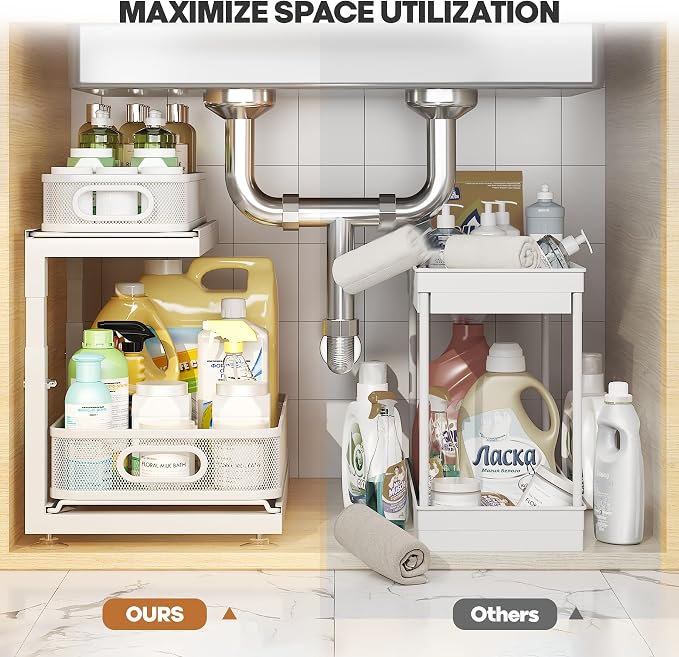 2-Pack Under Sink Storage Organizer - Image 5