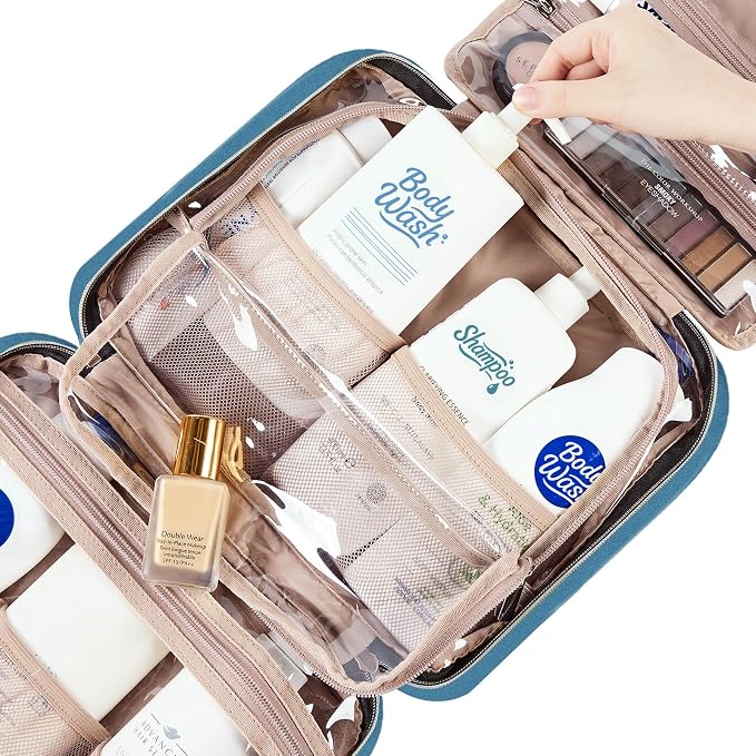 NISHEL Travel Toiletry Bag for women, Portable Hanging Organizer for Full-Sized - Image 5