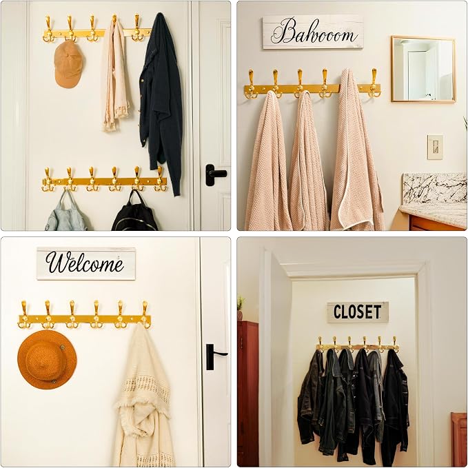 Dseap Coat Rack Wall Mount 2.0 Pro: 24” Long, 3X Tougher, Heavy Duty Stainless - Image 6
