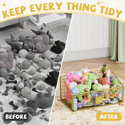 Kaiferty Indestructible Dog Toy basket, Medium Toy Box - Image 5