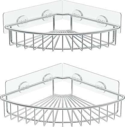 SMARTAKE 2-Pack Corner Shower Caddy, SUS304 Stainless Steel, Wall Mounted by SMARTAKE
