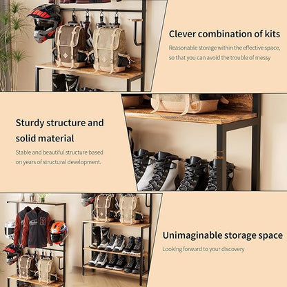 Motorcycle Helmet Holder Floor Mounted Stand, Wall Mount - Image 4