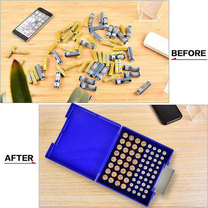 FULLCASE Battery Storage Organizer Holder Holds 72 AA AAA Batteries, Box Cases - Image 3