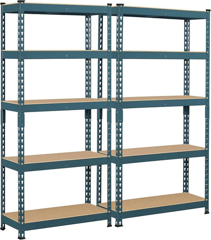 Topeakmart 2 PCS 5-Tier Utility Shelves, Metal Storage Shelves Garage Shelving by Topeakmart