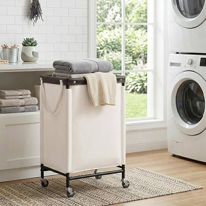 StorageWorks Laundry Hamper, 90L Rolling Laundry Sorter Cart - Image 7