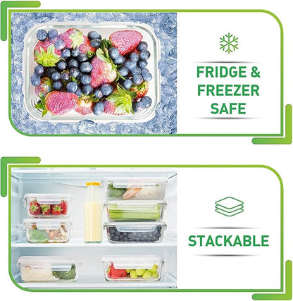 Prep Naturals 5 Pack 36oz Glass Meal Prep Containers - Image 8