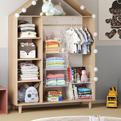 5 Tier Closet Hanging Organizer, Clothes Hanging Shelves - Image 5