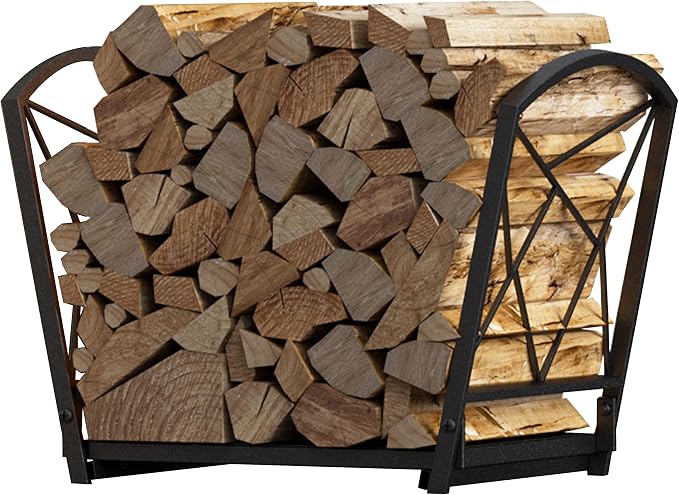 Fire Beauty Firewood Log Rack, Iron Wood Lumber Storage Holder - Image 9