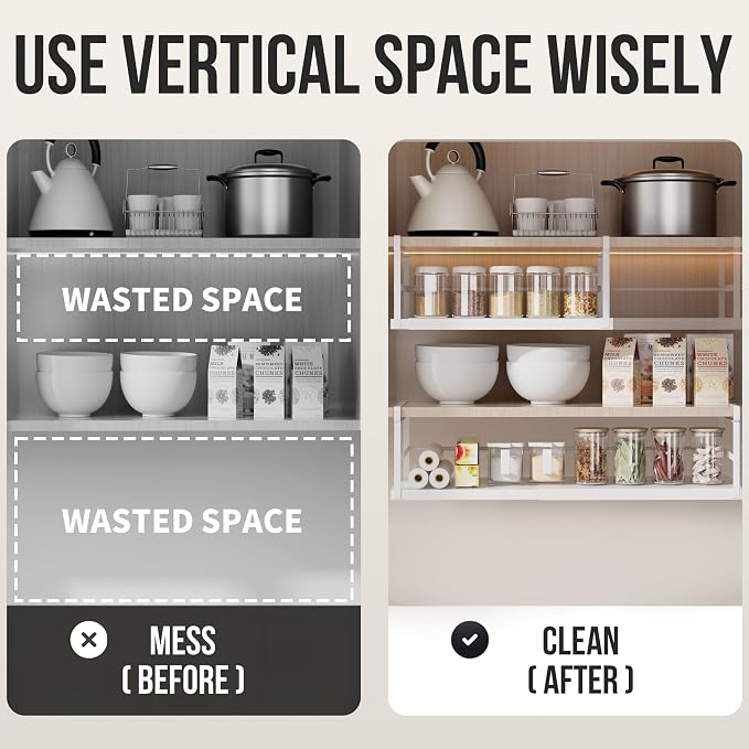 Finnhomy 2 Pack Under Cabinet Organizer, Pantry Organizers and Storage - Image 7