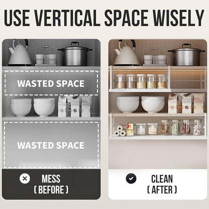 Finnhomy 2 Pack Under Cabinet Organizer, Pantry Organizers and Storage - Image 7