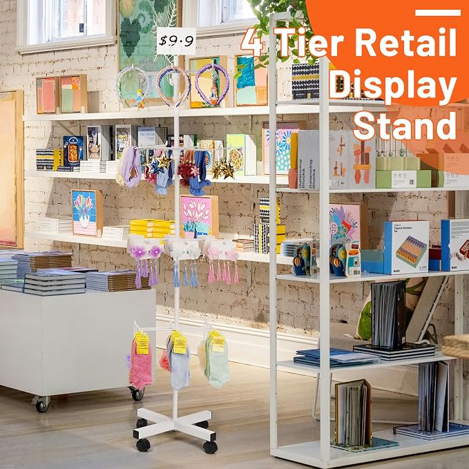 Retail Display Stand Rotating Display Stand 4 Tier Spinning Display Stand - Image 7