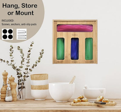 Ziplock Bag Organizer for Drawer – Bamboo Ziploc Bag Holder - Image 6