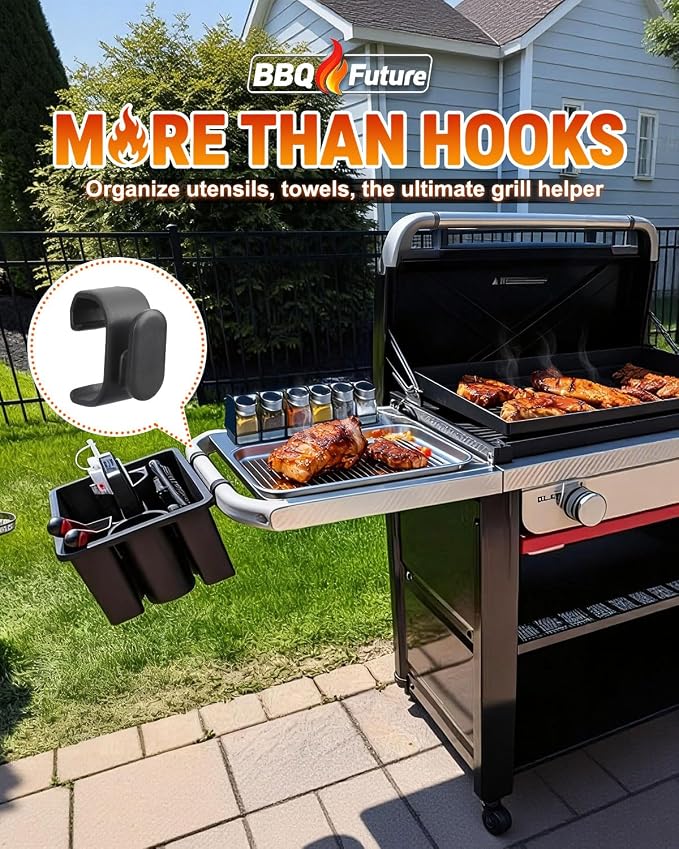 8-Pack Tool Hooks for Weber Grills, Grill Tool Holder for Weber Slate Griddle - Image 6