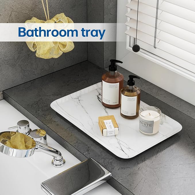 Vanity Decorative Tray, Bathroom & Countertop Organizer - Image 5