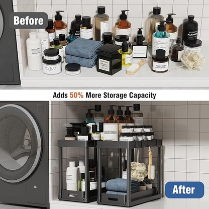 2 Pack Pull-Out Storage Organizers, Under Sink Organizer and Storage - Image 5