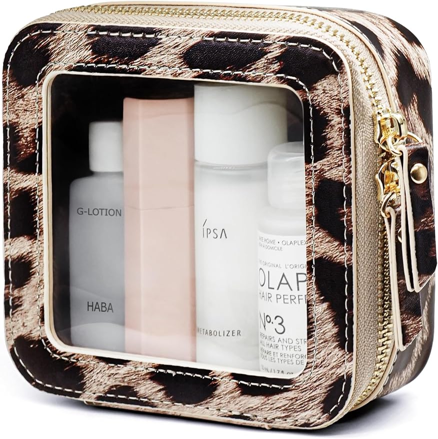Popvibe Clear Makeup Bag Travel Cosmetic Case Transparent Toiletry Bag by POPVIBE