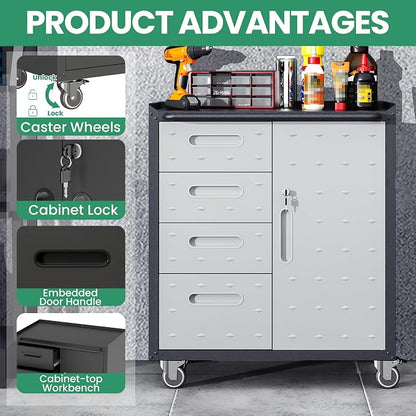 12-Piece Heavy Duty Steel Garage Cabinet System | All-in-One Modular Garage - Image 7