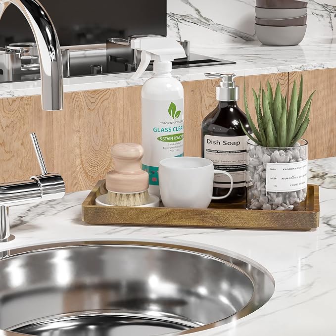 WEENSON Acacia Wood Bathroom Vanity Tray - Image 5