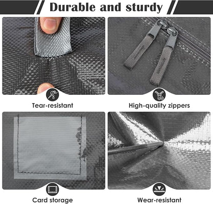 6 Pack Moving Bags with Full-Open Side Zipper, Extra Large 93L Heavy Duty - Image 3