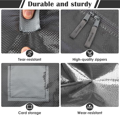 12 Pack Moving Bags with Full-Open Side Zipper, Extra Large 93L Heavy Duty - Image 4