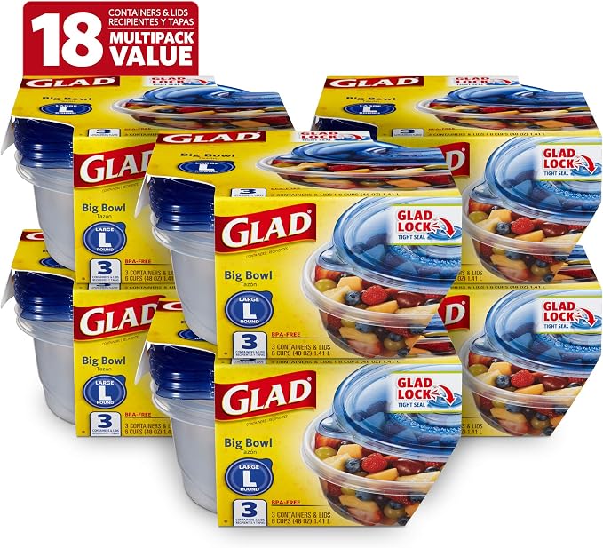 Glad GladWare Big Bowl Food Storage Containers by GladTrashFoodStorage
