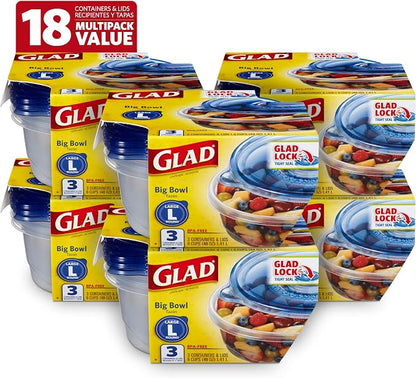 Glad GladWare Big Bowl Food Storage Containers by GladTrashFoodStorage