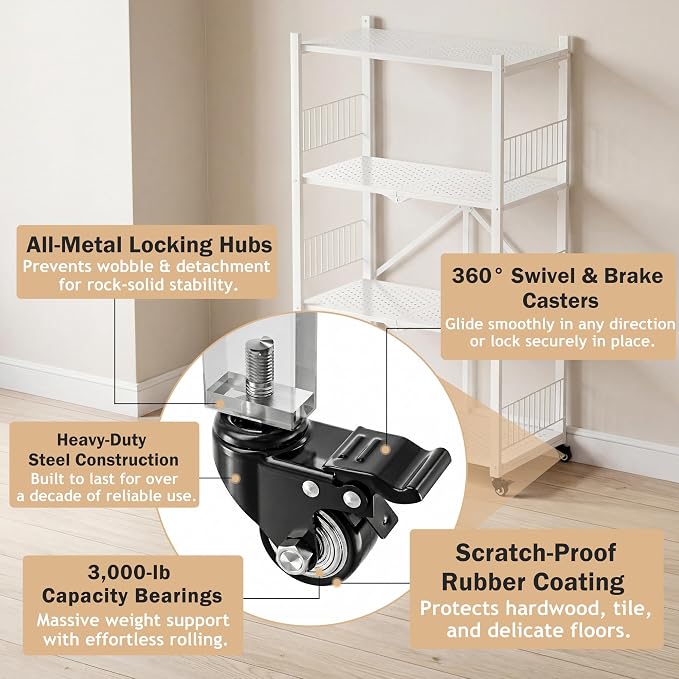 Folding Storage Shelves No Assembly, 4 Tier Foldable Storage Shelves - Image 5