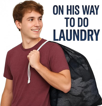 Extra Large Mesh Laundry Bag 40" x 30" – Drawstring, Sporting Goods – - Image 4