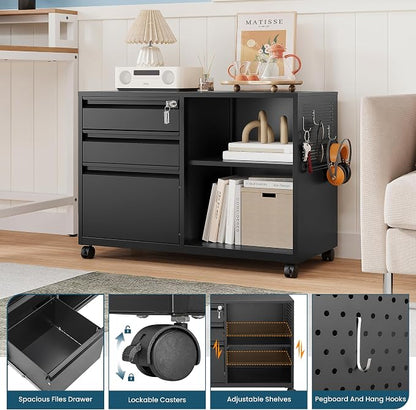 MIIIKO 3 Drawer File Cabinet - Image 5