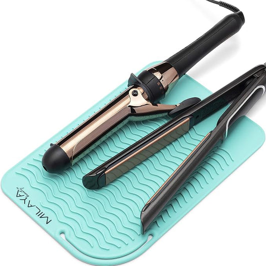 Vanity Accessories Heat Resistant Mat – Silicone Flat Iron & Curling Iron Holder by Unknown
